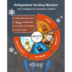 Snack & Drink Combo Vending Machine Refrigerated Large 60 Slots Bill Acceptor