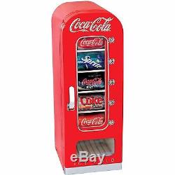 Soda Vending Machine Coca Cola Mini Fridge 10 Can Refrigerator Dispenser Cooler