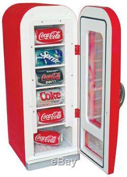 Soda Vending Machine Mini Fridge Retro Coca Cola Vintage Beverage Drink 10 Can