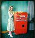 Stereo Slide, Pretty Blonde Woman Coca Cola Soda Vending Machine in 1950's 3D 3c