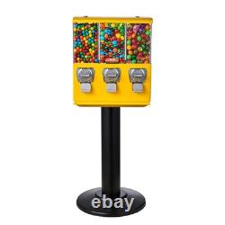 Triple Head Candy Vending Machine, 1-inch Gumball Vending Machine, Commercial