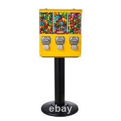 Triple Head Candy Vending Machine, 1-inch Gumball Vending Machine, Commercial