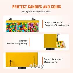 Triple Head Candy Vending Machine, 1-inch Gumball Vending Machine, Commercial