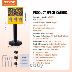 Triple Head Candy Vending Machine, 1-inch Gumball Vending Machine, Commercial
