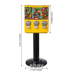 Triple Head Candy Vending Machine, 1-inch Gumball Vending Machine, Commercial