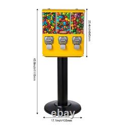 Triple Head Candy Vending Machine, 1-inch Gumball Vending Machine, Commercial