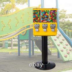 Triple Head Candy Vending Machine, 1-inch Gumball Vending Machine, Commercial