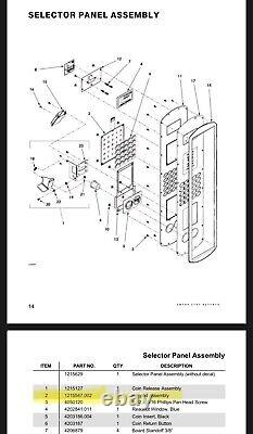 USI Wittern CB500, 3189 CB700, 3151 Soda Vending Machine Keypad Part 1215547.002