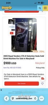 Used Royal 376-8 Soda Vending Machine