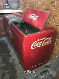 VINTAGE 1949 orig. Westinghouse WE10 Coca Cola Cooler 50's All There! VG