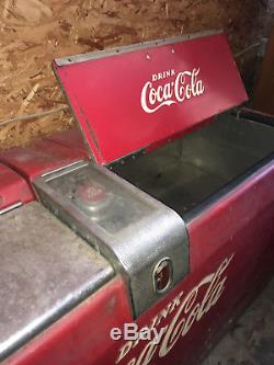 VINTAGE 1949 orig. Westinghouse WE10 Coca Cola Cooler 50's All There! VG