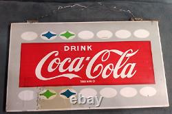 VINTAGE 1960 Coca Cola vending machine metal sign 14 X 8