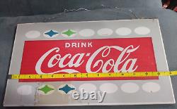 VINTAGE 1960 Coca Cola vending machine metal sign 14 X 8