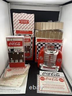 VINTAGE 1996 COCA-COLA COKE MINI VENDING MACHINE MUSIC BANK & Jukebox NEW