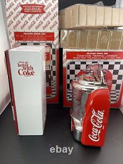 VINTAGE 1996 COCA-COLA COKE MINI VENDING MACHINE MUSIC BANK & Jukebox NEW