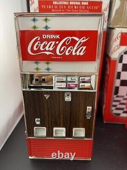 VINTAGE 1996 COCA-COLA COKE MINI VENDING MACHINE MUSIC BANK & Jukebox NEW