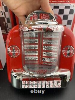 VINTAGE 1996 COCA-COLA COKE MINI VENDING MACHINE MUSIC BANK & Jukebox NEW