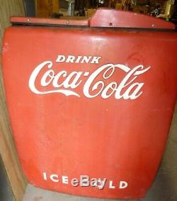 Cooler Slider Coca Chest Details about   VINTAGE Antique,Vending COCA COLA MACHINE Vendo 