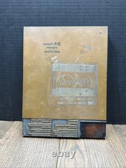 VINTAGE COKE PRINTING PLATE PRESS VENDING MACHINE Coca Cola Vending Machine Logo