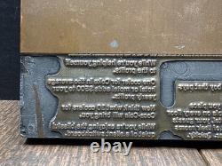 VINTAGE COKE PRINTING PLATE PRESS VENDING MACHINE Coca Cola Vending Machine Logo