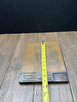 VINTAGE COKE PRINTING PLATE PRESS VENDING MACHINE Coca Cola Vending Machine Logo