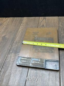 VINTAGE COKE PRINTING PLATE PRESS VENDING MACHINE Coca Cola Vending Machine Logo