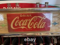 VINTAGE Drink Coca Cola Vending Machine Panel Sign Display