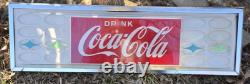 VINTAGE Drink Coca Cola Vending Machine Panel Sign Display Starburst