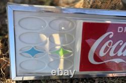 VINTAGE Drink Coca Cola Vending Machine Panel Sign Display Starburst