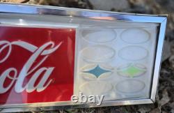 VINTAGE Drink Coca Cola Vending Machine Panel Sign Display Starburst