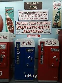 VMC Pepsi 81 D Coca Cola Coke Machine, American Icon Pro Restoration Vendo 44 56
