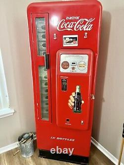 VTG Original Coca Cola Cavalier CS 96A Glass Bottle Vending Machine 1950's Works