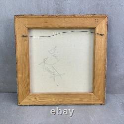 VTG Original Painting Mid Century Modern Coca-Cola Machine Vending Machine Retro