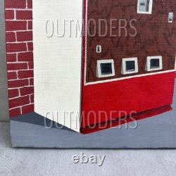 VTG Original Painting Mid Century Modern Coca-Cola Machine Vending Machine Retro