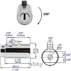 Vending Machine Lock Brass Lock with High Security Dimple Key for Soda, Snack