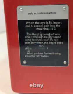 Vending machine for turning on the iron Soviet Hotels working super rare 80s