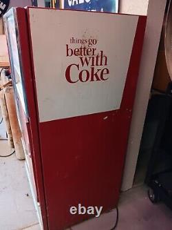 Vendo 56 Square Corner Coke Machine Coca Cola Runs Cools great Advertising