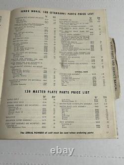 Vendo Model 123 & 139 / 159 Coca Cola Soda Vintage 1941 Parts & Service Manual