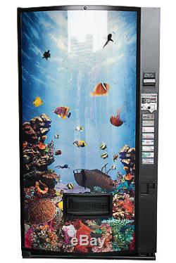 Vendo v480 8 Selection Can Soda Vending Machine with Aquarium Graphic