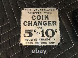 Vendorlator VMC 27 33 Coin Changer ID Tag Original Coca Cola Vending Machine