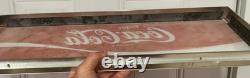 Vgt Coca Cola Vending Machine Sign 25 1/2 X 9 1960's Nice Condition Decor