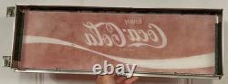 Vgt Coca Cola Vending Machine Sign 25 1/2 X 9 1960's Nice Condition Decor