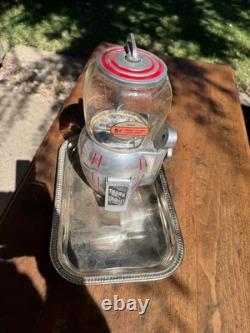 Vintage 1940s Atlas Bantam 5¢ Peanut Vending Machine Glass Globe Working