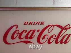 Vintage 1950/60s Coca Cola Vending Machine Face Plate Lighted Sign (33 x 24)