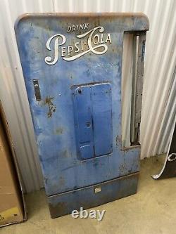 Vintage 1950's Pepsi Cola Vendo VMC 110 vending machine cooler DOOR original