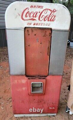 Vintage 1950's Vendo 80 Coca Cola Vending Machine For Parts Or Restoration