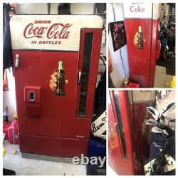 Vintage 1950s Vendo XE110L Coca-Cola 6-Case Vertical Coke Machine WORKS & COOLS