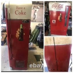 Vintage 1950s Vendo XE110L Coca-Cola 6-Case Vertical Coke Machine WORKS & COOLS