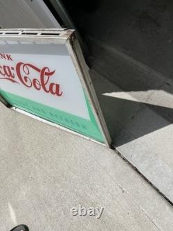 Vintage 1960's 33 Coca Cola Pause and Refresh Plexiglass Vending Machine Sign