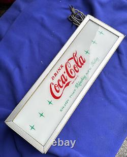 Vintage 1960's Coca-Cola Vending Machine Panel Light-Up